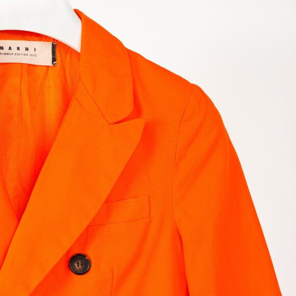 Marni SS/12 Orange Cotton Double-Breasted Blazer - Picture 4 of 10